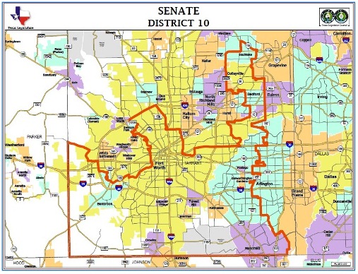 Texas Senate District 10 Map